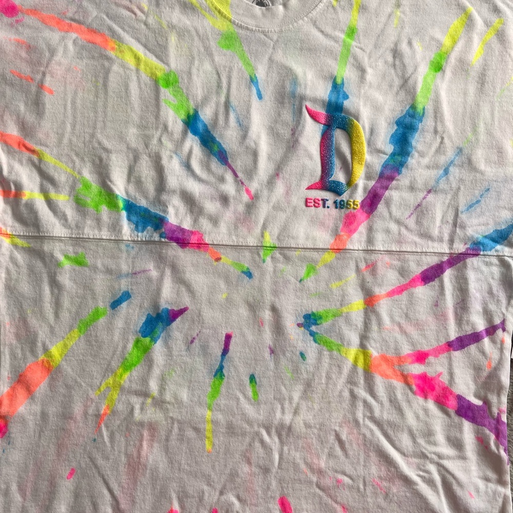 Disneyland Neon Splatter Womens Spirit Jersey XS - Picture 4 of 7